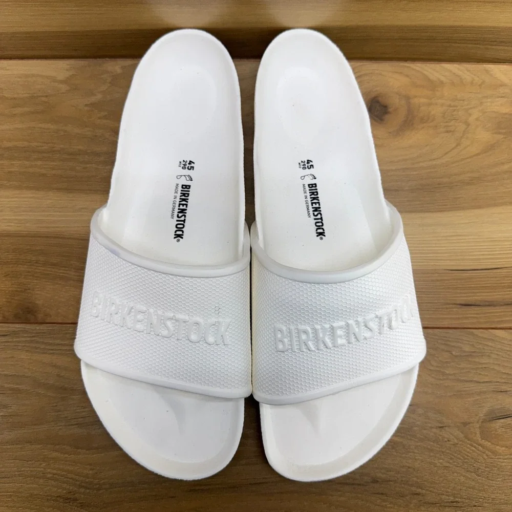 Birkenstock Eva Barbados White Mens 12 W EU 45 Slide Sandals Beach Resort Summer